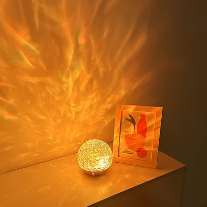 Projectielamp Golfprojectie 360° Draaibaar Dimbaar USB Slaapkamer Sfeerverlichting Kristallen Bol Wand Plafond