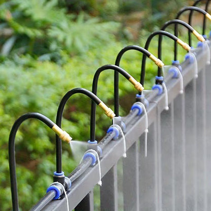 Druppelirrigatiesysteem 360° Messing PE-Slang 8mm Automatisch Bewateren Tuin Balkon Kas Hoogbed Kraan 5m 10m Zonder Stroom