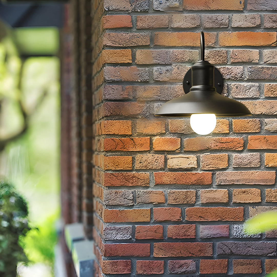 Buitenlamp Gooseneck Industrieel IP65 Waterdicht Brons LED Ø24 Ø29 Veranda
