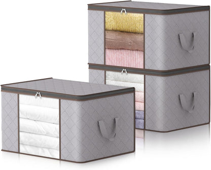 Opbergbox Met Venster Opvouwbaar 35-90L Kleding Opbergdoos Met Rits