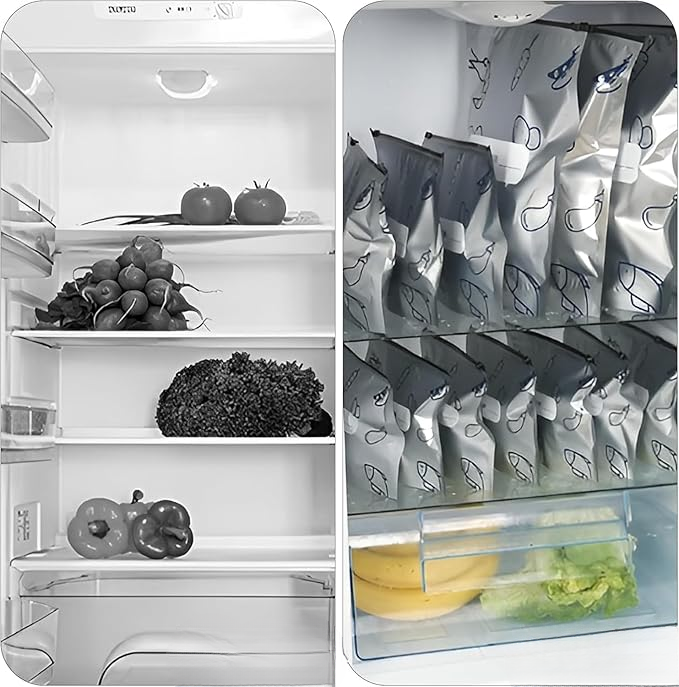 Herbruikbare Vershoudzakken met Zip-Sluiting Aluminium 20 Stuks Set voor Groenten Fruit Snacks Koelkast