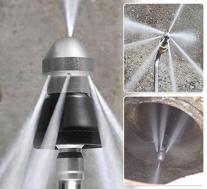 Hogedruk Afvoerreinigers-Sproeikop 1/2"-3/4" met Achterwaartse Waterjets voor Verstopte Leidingen