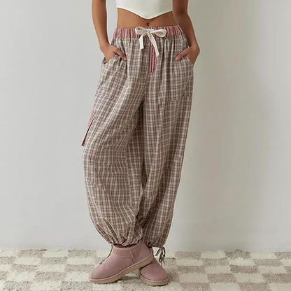 Geruite Pyjamaset Casual Losse Pasvorm