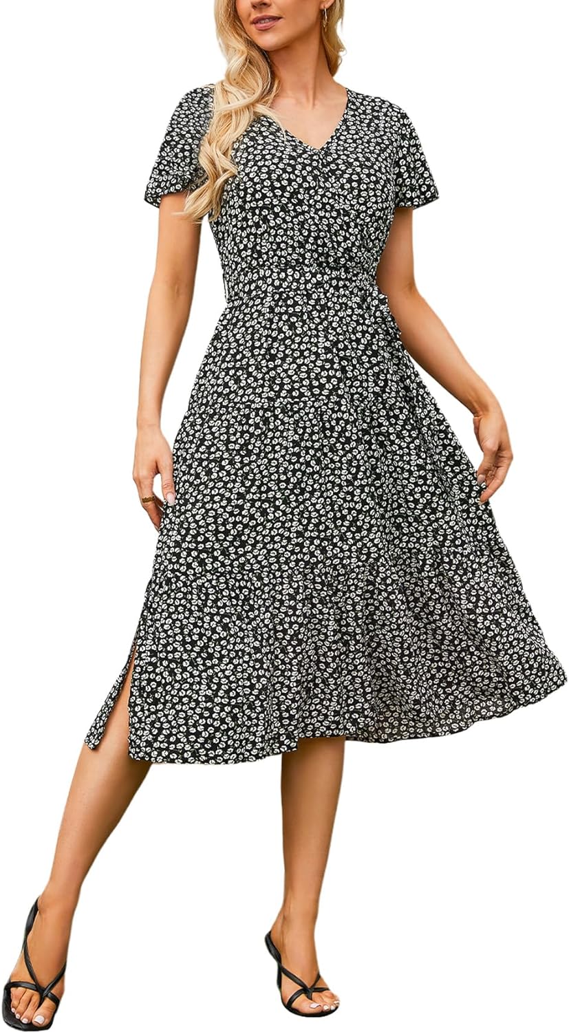 Zomerjurk Dames Bloemenprint Jurk Maxi Mousseline