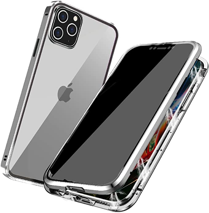 Magnetisch Glazen Telefoonhoesje met Privacy Screenprotector — 360° Bescherming voor iPhone