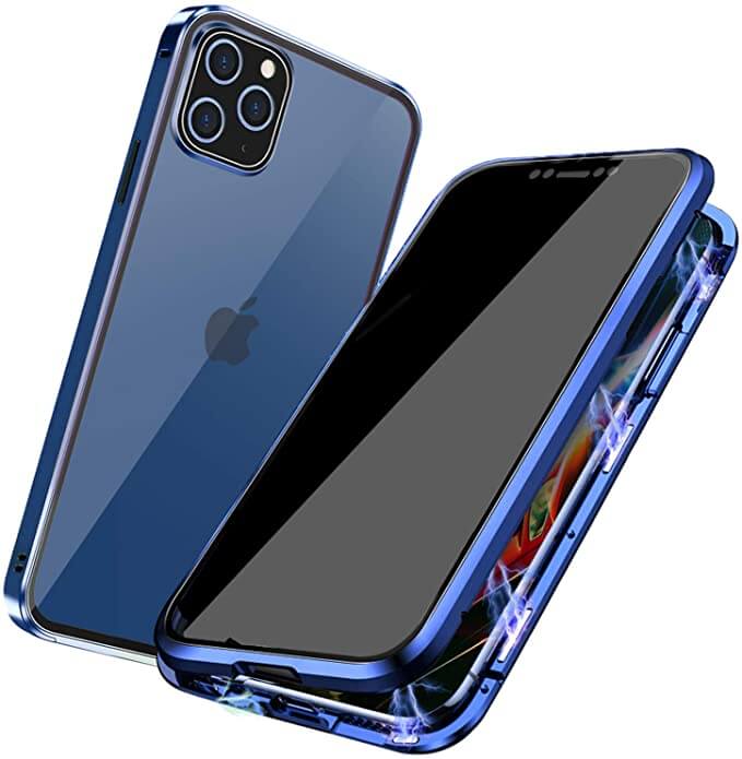 Magnetisch Glazen Telefoonhoesje met Privacy Screenprotector — 360° Bescherming voor iPhone