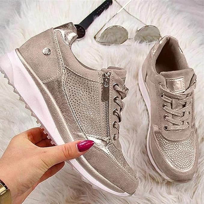 Dames Sneakers Rits Sluiting Comfortabele Pasvorm