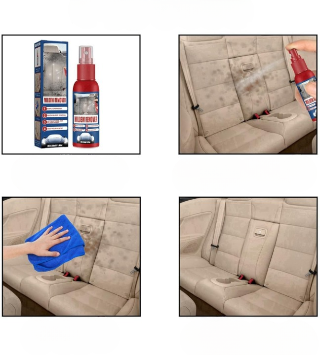 Schimmelverwijderaar Spray voor Auto 2 Stuks – Geschikt voor Leer, Stof en Kunststof Interieur