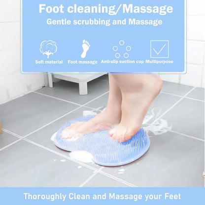 Voetmassage douchemat met zuignappen – handsfree voeten scrubben & masseren