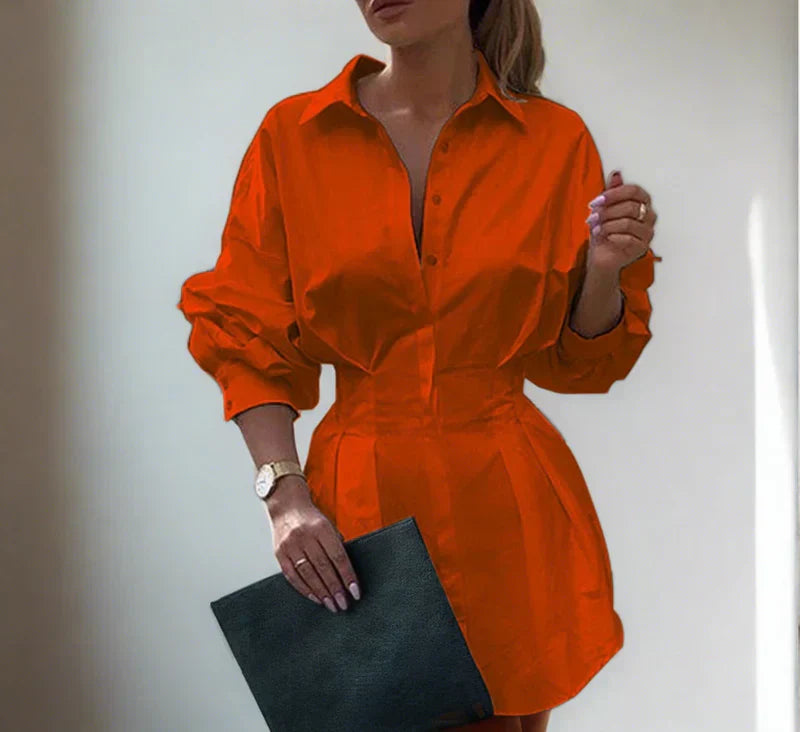 Vrouwelijke Blouse met Kraag en Taille Elegant Model - StudioMarella
