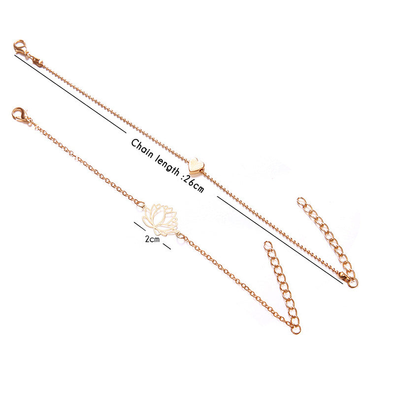 Gouden Armband Lotus Model voor Vrouwen