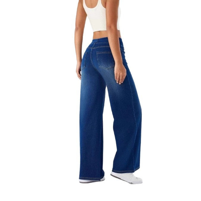 Dames Broek Wijd Model Stretch Denim