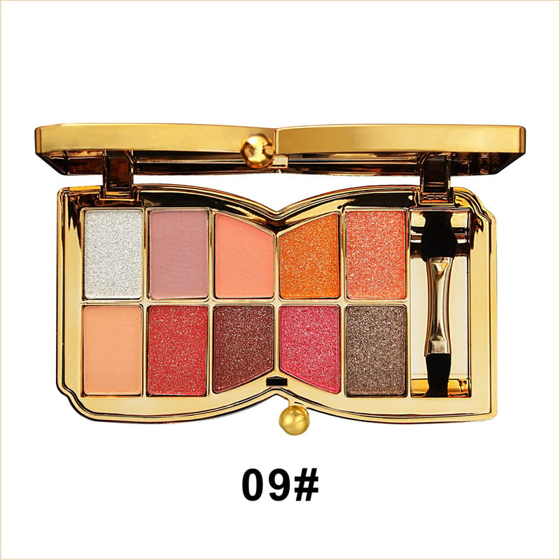 10-Kleurige Glitteroogschaduw Palet – Hoogglans Shimmer Poeder Make-up voor Glamoureuze Oogmake-up – Intense Pigmentatie