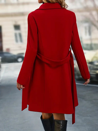 Dames Trenchcoat Dubbele Rij Knopen Klassiek Design