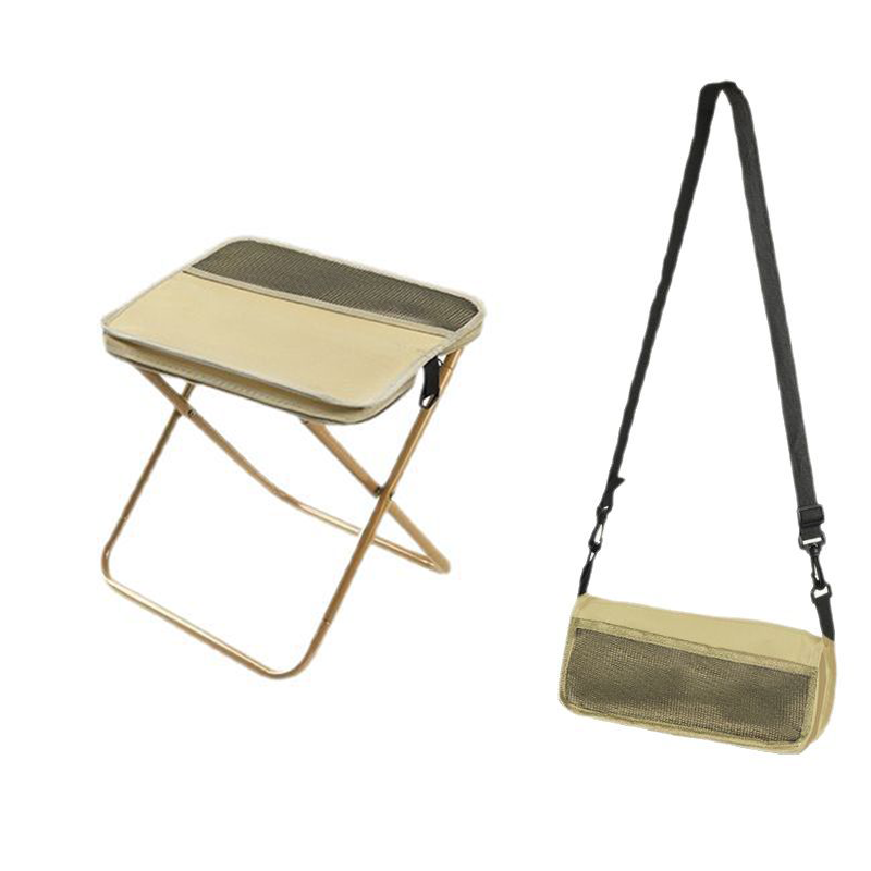 Opvouwbare Campingkruk met Rugsteun en Draagtas – Draagbaar Outdoor Zitmeubel voor Vissen, Wandelen en Picknick