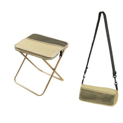 Opvouwbare Campingkruk met Rugsteun en Draagtas – Draagbaar Outdoor Zitmeubel voor Vissen, Wandelen en Picknick