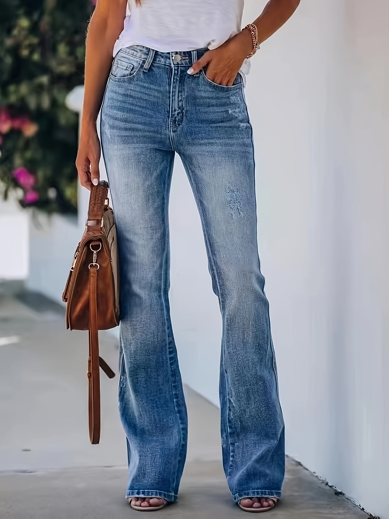 Stretch Bootcut Jeans voor Vrouwen Hoge Kwaliteit