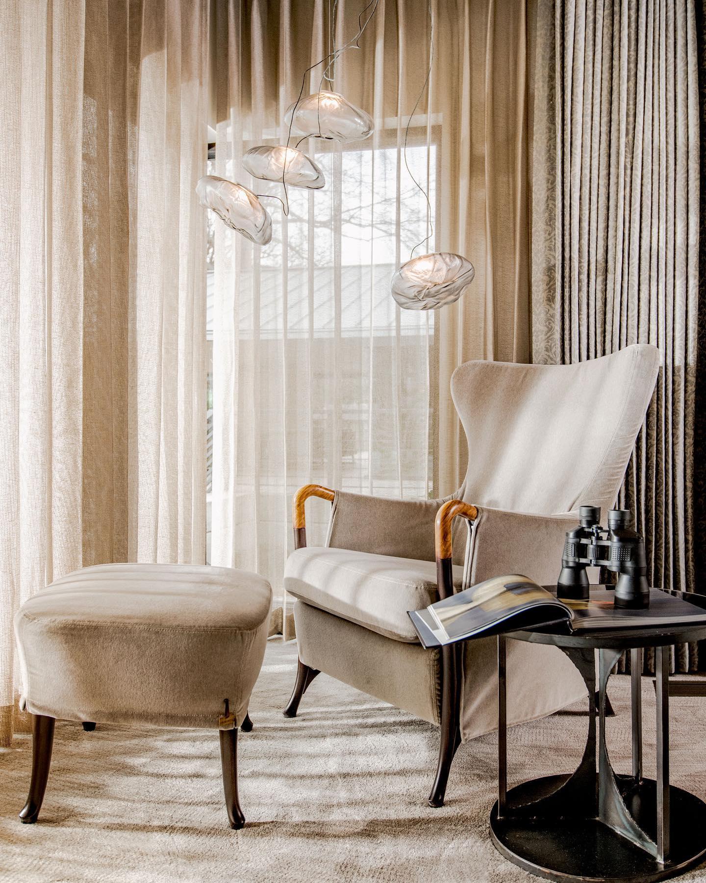 Glazen Hanglamp met Organische Textuur Transparant Rookgrijs Amber