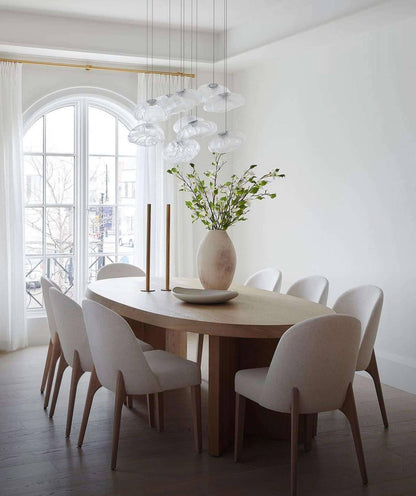 Glazen Hanglamp met Organische Textuur Transparant Rookgrijs Amber