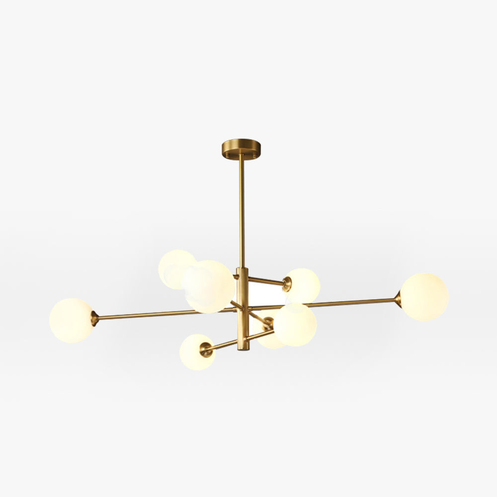 Hanglamp Glas Bollen Modern Zwart Koper 6/8-Lichts G9 Verlichting