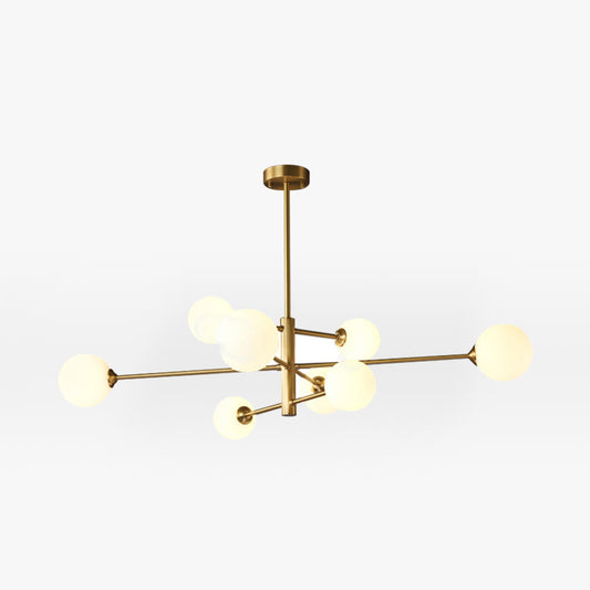 Hanglamp Glas Bollen Modern Zwart Koper 6/8-Lichts G9 Verlichting