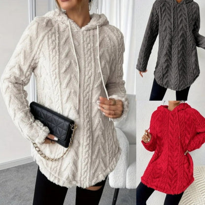 Dames Hoodie Gebreid Met Structuur Trendy Look