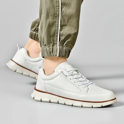 Lorenzo Sneakers van Leer Elegante Stijl
