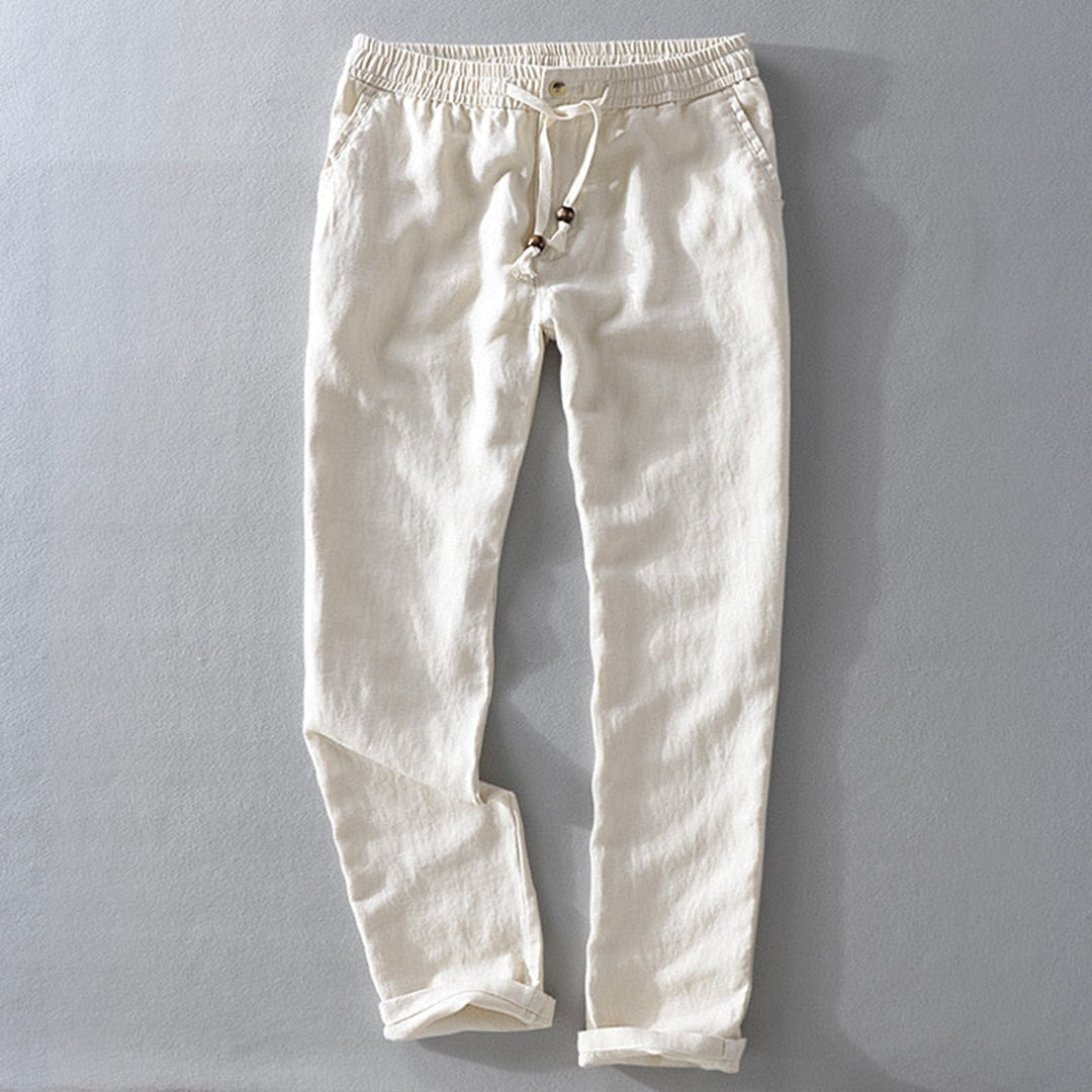 Linnen Broek Heren Zomer Comfortabele Pasvorm