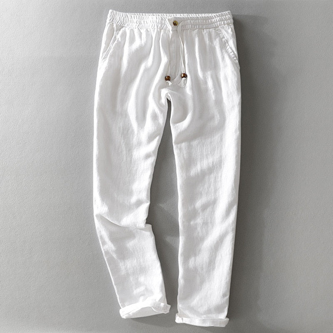 Linnen Broek Heren Zomer Comfortabele Pasvorm