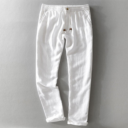 Linnen Broek Heren Zomer Comfortabele Pasvorm