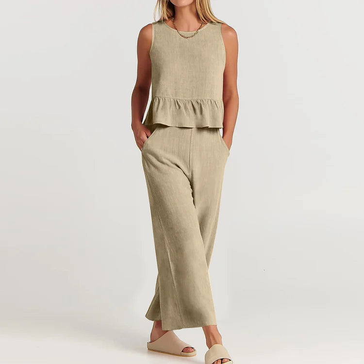 Vrouwelijke Kleding Set Tweedelig Jurk en Broek