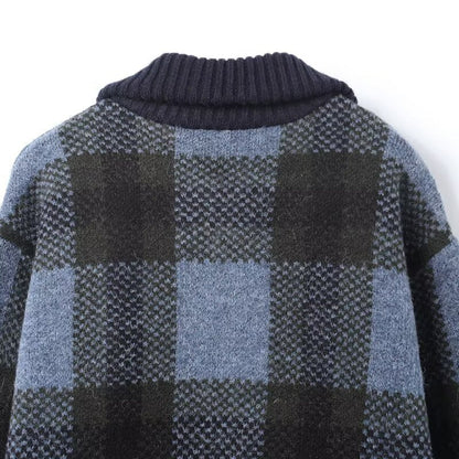 Dames Jas Kort Geruit Met Rits Stoer Design