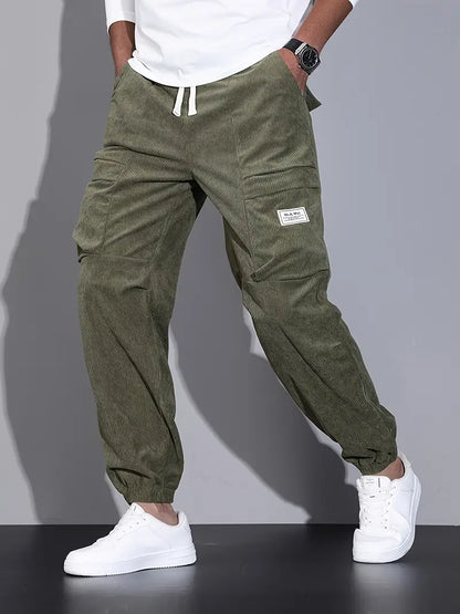 Heren Joggingbroek Zwart Cargo Comfortabele Broek