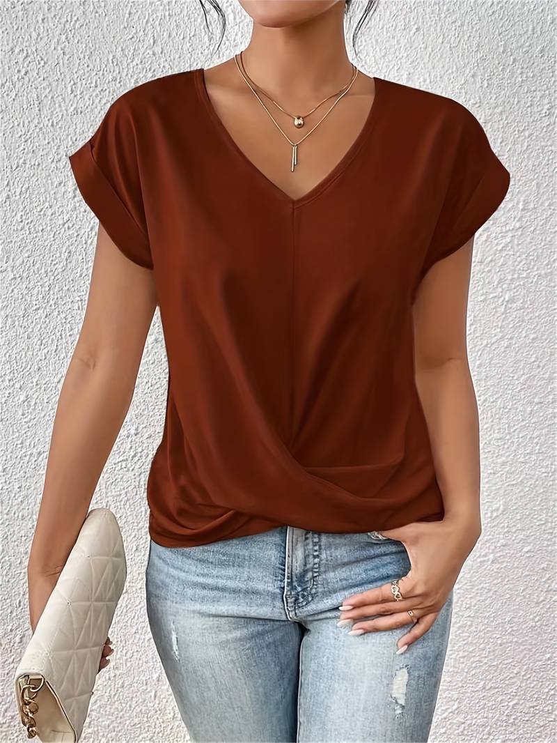 Dames Top Korte Mouw Casual Stijl