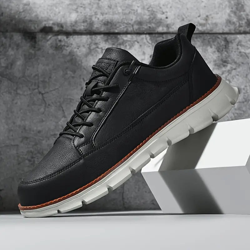 Lorenzo Sneakers van Leer Elegante Stijl