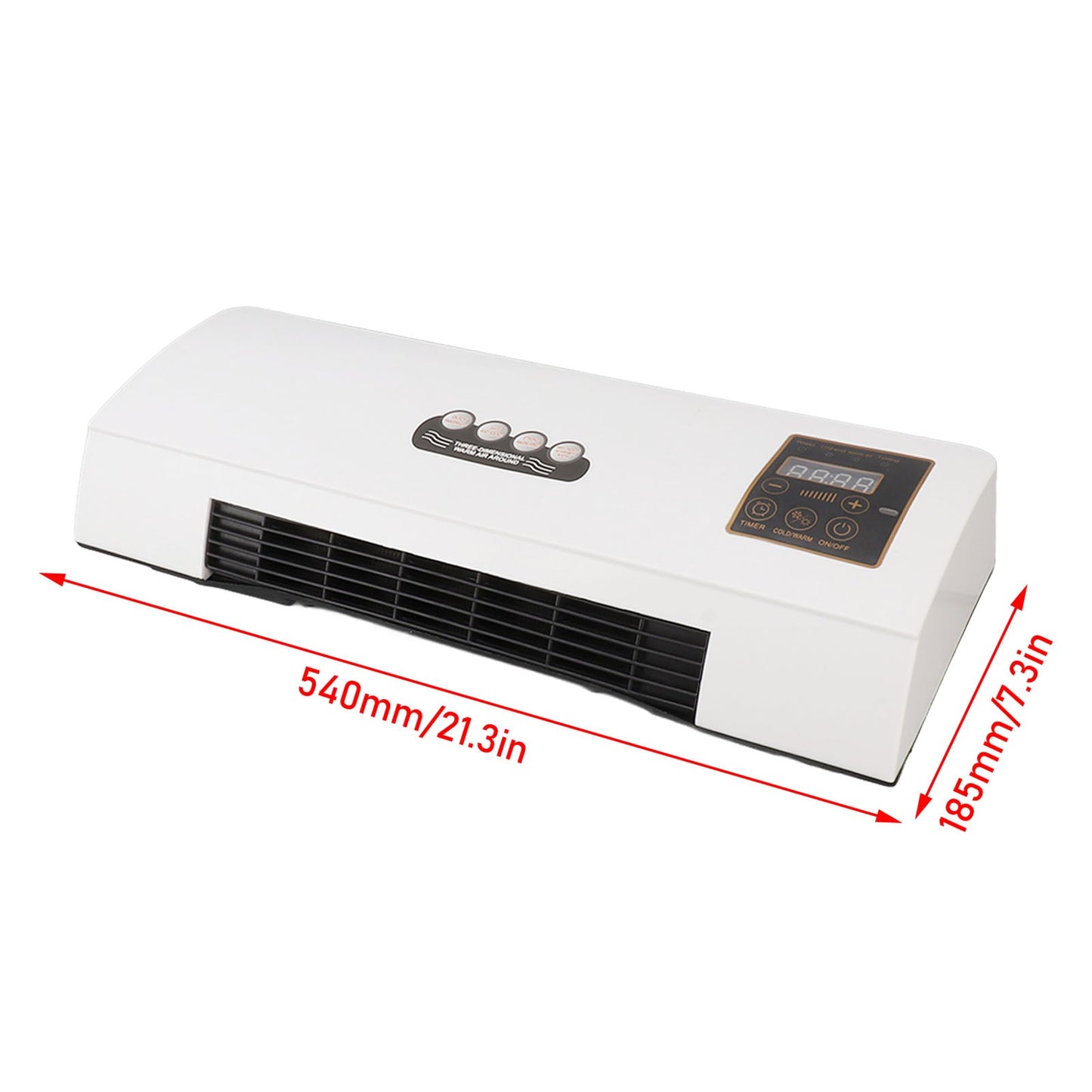 Airco Wandmontage 1800W – 4-in-1 Split Klimaatunit met Verwarming, Koeling, Ventilator & Ontvochtiger | Stille Airco voor Slaapkamer & Kantoor | 23dB, LCD, Afstandsbediening, Timer