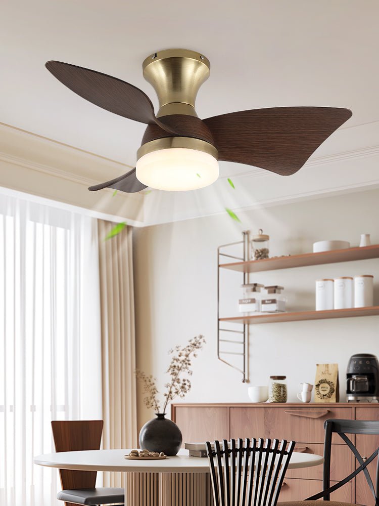 Moderne Plafondventilator met Verlichting – Houtnerf – Ø55 cm – Afstandsbediening – 6 Snelheden