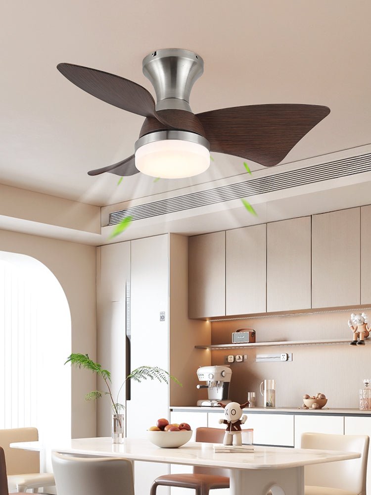 Moderne Plafondventilator met Verlichting – Houtnerf – Ø55 cm – Afstandsbediening – 6 Snelheden