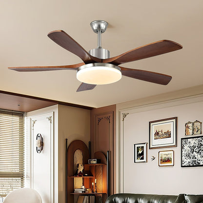 Moderne plafondventilator met verlichting – houtlook design voor ultiem comfort