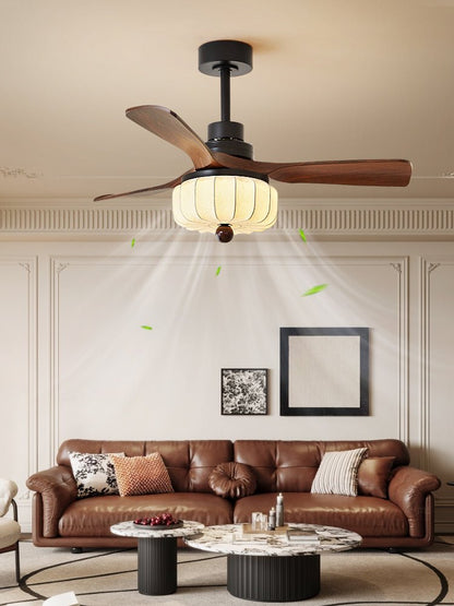 Vintage Plafondventilator met Verlichting en Afstandsbediening – Modern Design met 6 Snelheden