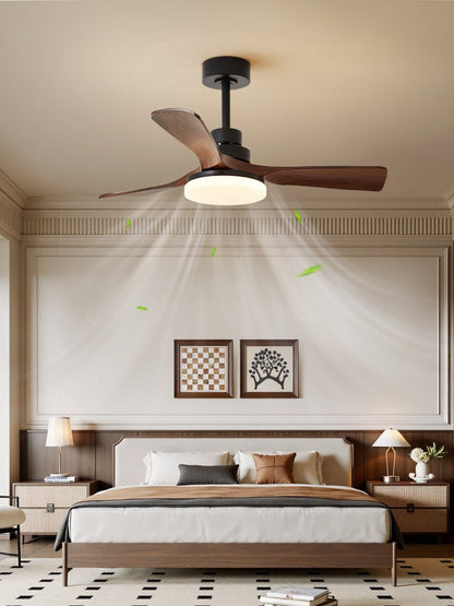 Moderne Plafondventilator met Verlichting – Stille Ventilator met LED 3 Snelheden – Dimbaar met Afstandsbediening