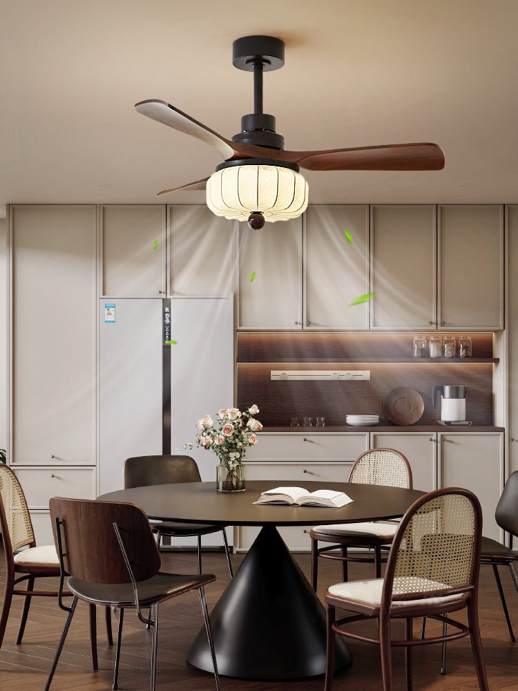 Vintage Plafondventilator met Verlichting en Afstandsbediening – Modern Design met 6 Snelheden