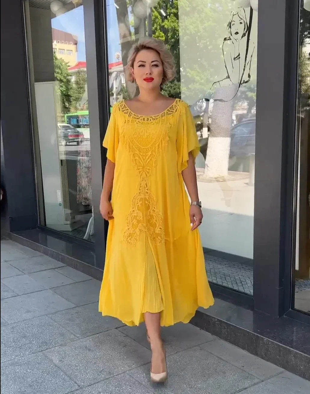 Zomerjurk voor Vrouw Layla Luxe Jurk Model - StudioMarella