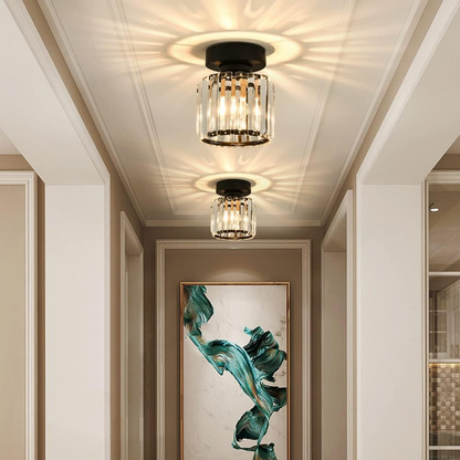 Kilon plafondlamp kristal kubus messing plafond hal woonkamer slaapkamer moderne verlichting compact
