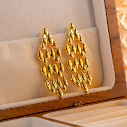 Dames Oorbellen Luxe Schakel Gevlochten Design