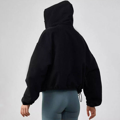 Dames Oversized Hoodie Sportief met Kap en Rits