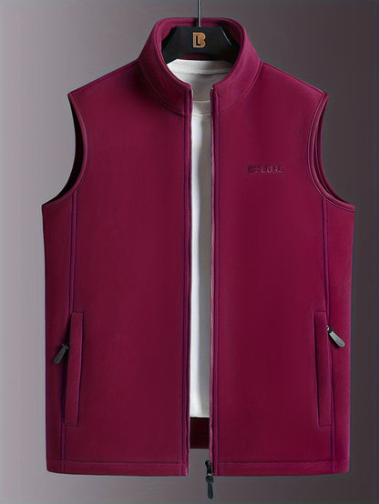 Lichte Pile Gilet met Opstaande Kraag - StudioMarella