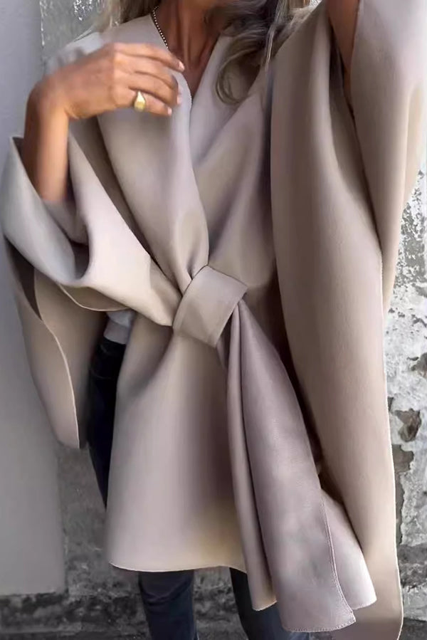 Dames Cape Shawl Tussenjas Elegante Open Stijl Modieus
