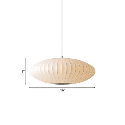 Schotelvormige Hanglamp Wit Stof 1 Lichtpunt Modern Design – Verkrijgbaar in 40 cm, 50 cm en 60 cm