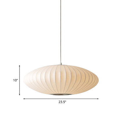 Schotelvormige Hanglamp Wit Stof 1 Lichtpunt Modern Design – Verkrijgbaar in 40 cm, 50 cm en 60 cm
